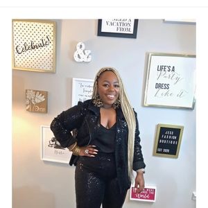 Moto Sequin Jacket and Pants Set